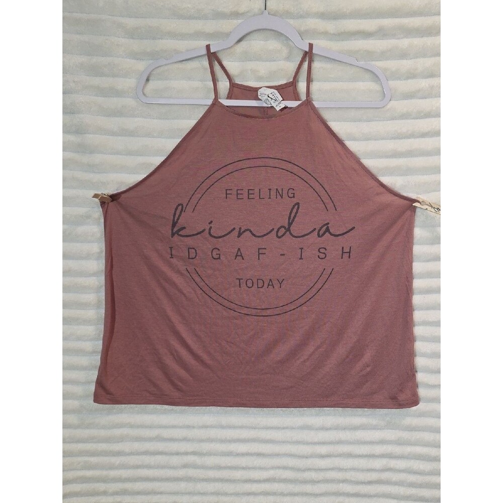 0153 Bella Canvas Mauve Graphic High-Neck Tank
